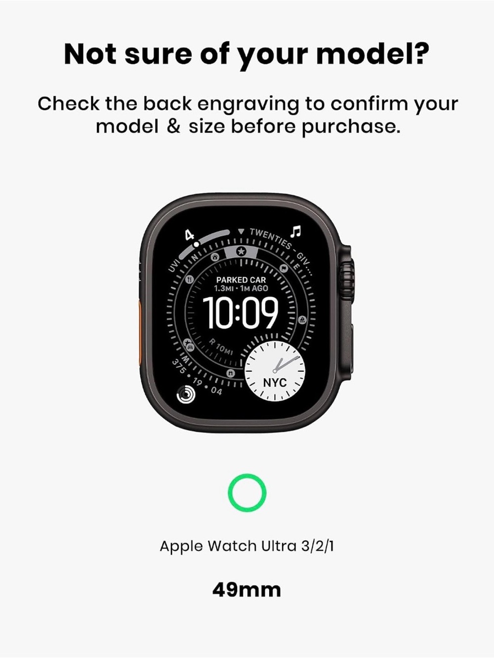 Amband M3 Series 49mm Black Protective Smartwatch Case for Apple Watch - Picture 2 of 16